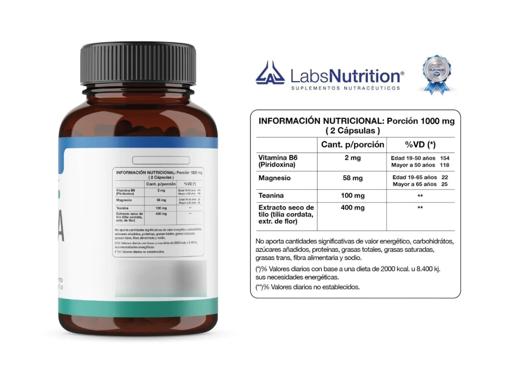 L-Teanina Labs Nutrition - Estrés, Insomnio