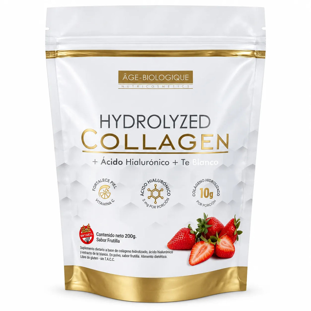 Collagen Hydrolyzed X 200 Gr - Sabor: Frutilla