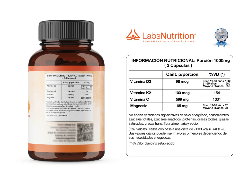 Vitamina D3 + K2 - Regenerador Oseo