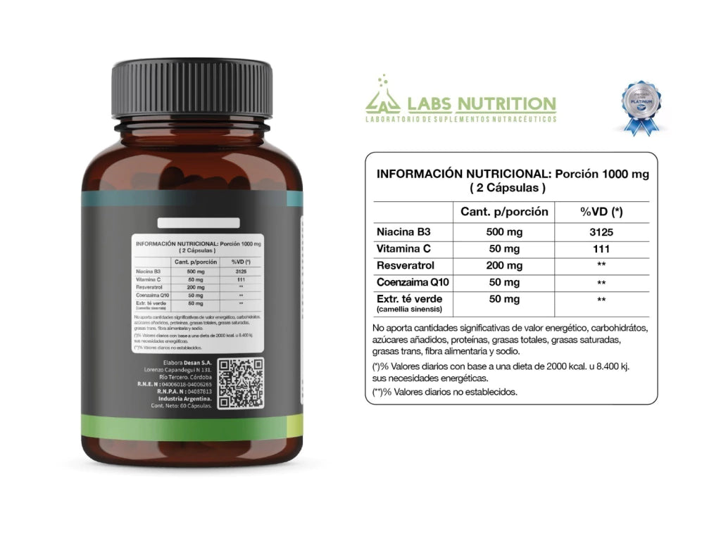 Nad con Resveratrol 2 en 1 - Regenerador Celular